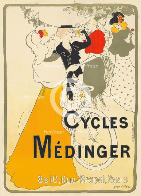 Cycles Médinger , 1897. Creator: Bottini, Georges Alfred (1874-1907).
