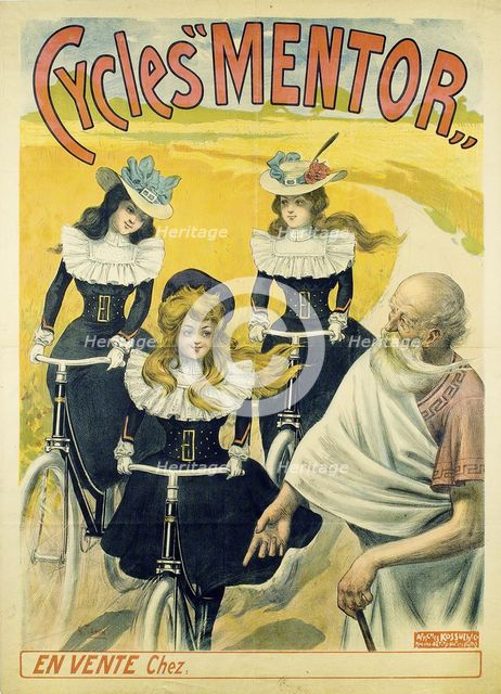 Cycles Mentor (Poster), ca 1896. Artist: Anonymous  