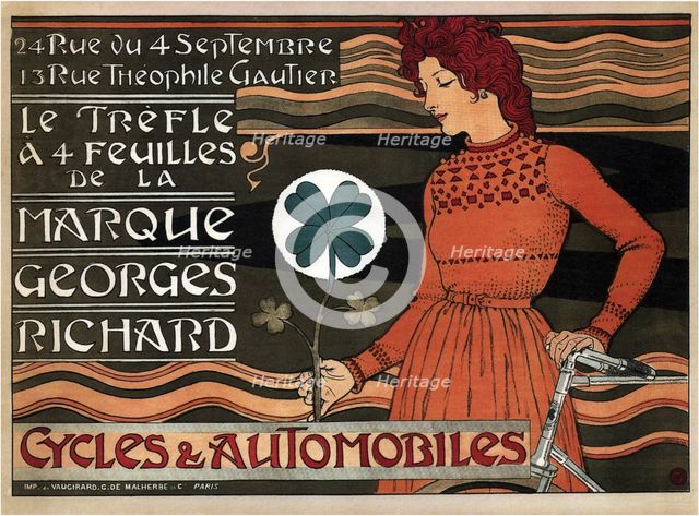 Cycles and cars Georges Richard, 1899. Artist: Grasset, Eugène (1841-1917)