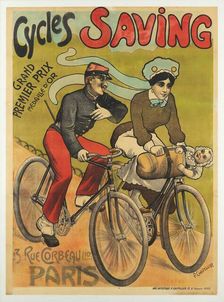 Cycles Saving, c1900. Creator: Chapellier; Philippe (active End of 18th - Early 20th cen.)