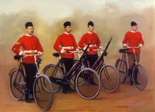 Cyclists - Lancashire Fusiliers 1900. Creator: Gregory & Co