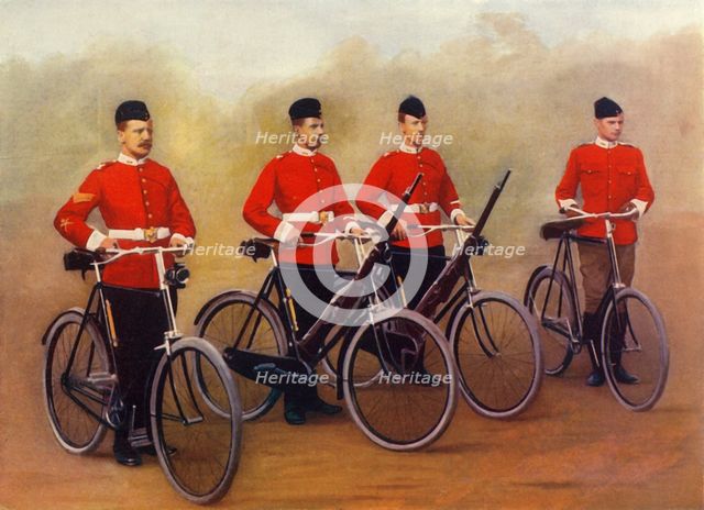 'Cyclists - Lancashire Fusiliers', 1900. Creator: Gregory & Co.