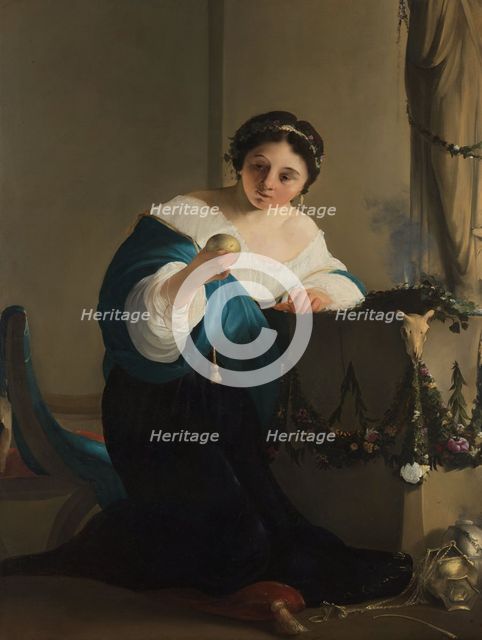 Cydippe with the Apple of Acontius, c.1645-c.1655. Creator: Paulus Bor.