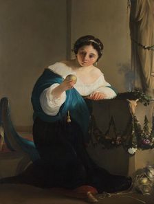 Cydippe with the Apple of Acontius, c.1645-c.1655. Creator: Paulus Bor