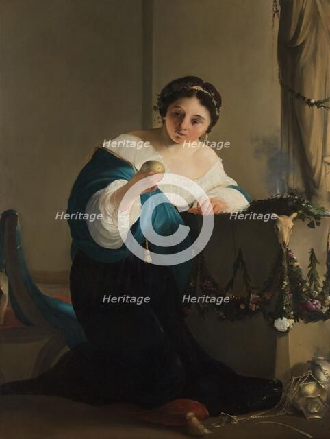 Cydippe with the Apple of Acontius, c.1645-c.1655. Creator: Paulus Bor.