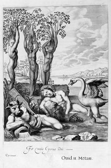 Cygnus transformed into a swan and Phaeton's sisters into poplars, 1655. Creator: Unknown