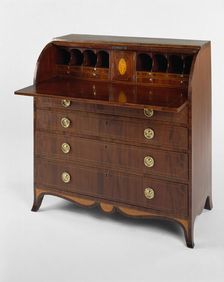 Cylinder Desk, 1785/93. Creators: John Bankston, Richard Lawson
