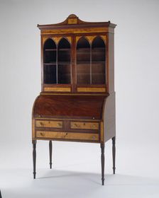 Cylinder Desk and Bookcase, 1800/10. Creator: Unknown