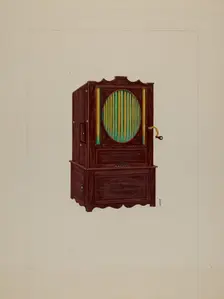 Cylinder Pipe Organ, c. 1940. Creator: Emilio Zito