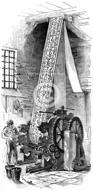 Cylinder printing machine, 1886. Artist: Unknown