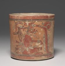 Cylinder Vessel with Deities, 600-900. Creator: Unknown