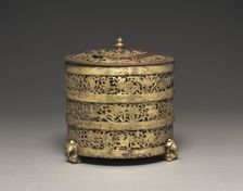 Cylindrical Container with Cover (Lian), 100 BC-100 AD. Creator: Unknown
