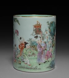 Cylindrical Brushholder, 1736-1795 or later, mid-19th Century?. Creator: Unknown