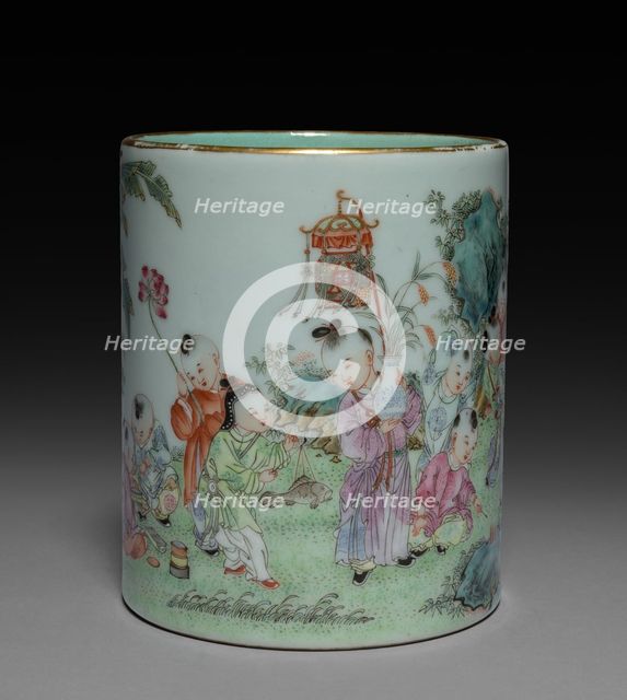 Cylindrical Brushholder, 1736-1795 or later, mid-19th Century?. Creator: Unknown.