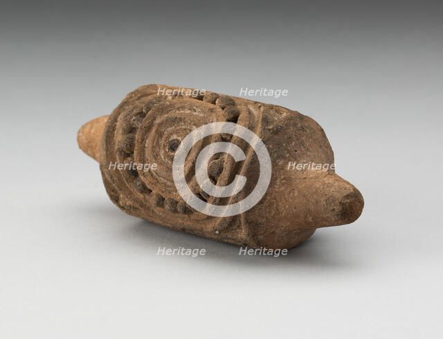 Cylindrical Seal with Flower-like Motif, Possibly 1200-200 B.C. Creator: Unknown.