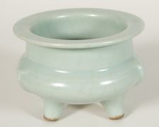 Cylindrical Tripod Censer (Incense Burner) with Cloud..., Southern Song dynasty (1127-1279). Creator: Unknown