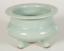 Cylindrical Tripod Censer (Incense Burner) with Cloud..., Southern Song dynasty (1127-1279). Creator: Unknown