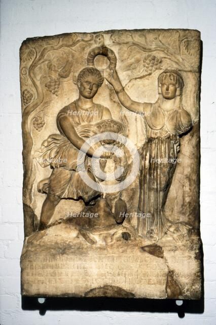 Cyrene crowned by Libya, c120-140. Artist: Unknown.