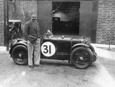 Cyril Paul with his MG C type, 1932