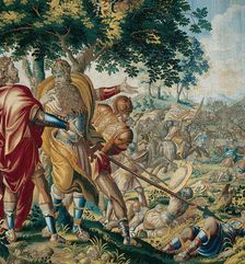 Cyrus Defeats Spargapises, from The Story of Cyrus, Flanders, c. 1670. Creator: Albert Auwercx