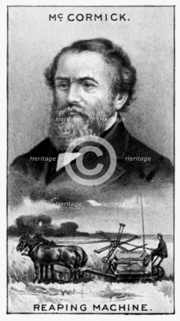 Cyrus Hall McCormick, Irish American farmer, inventor, businessman, and marketer, (c1924). Artist: Unknown