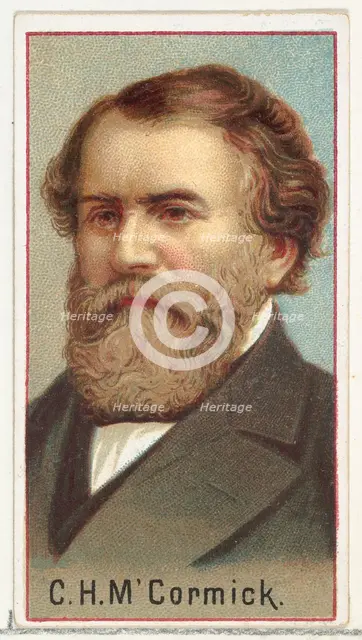 Cyrus Hall McCormick, printer's sample for the World's Inventors souvenir album (A25) for ..., 1888. Creator: Allen & Ginter.