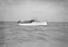 A 45 ft Wolseley cabin launch. Creator: Kirk & Sons of Cowes