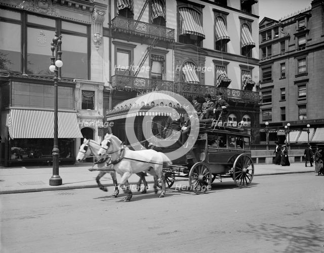 A 5th Ave. (Fifth Avenue) stage, New York, N.Y., between 1900 and 1910. Creator: Unknown.