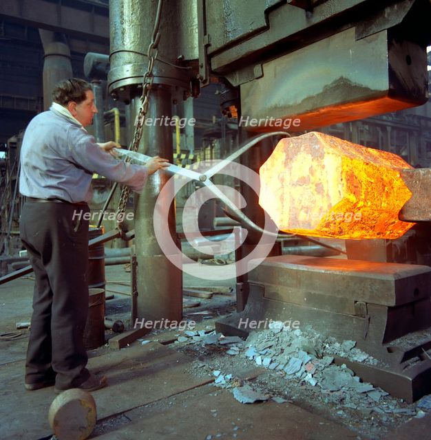A 1500 ton steel press, Sheffield, South Yorkshire, 1970. Creator: Michael Walters.