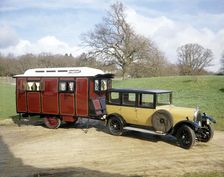A 1928 Bean Short 14 with a 1926 Eccles Caravan