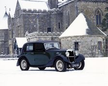 A 1934 Riley Falcon in the snow