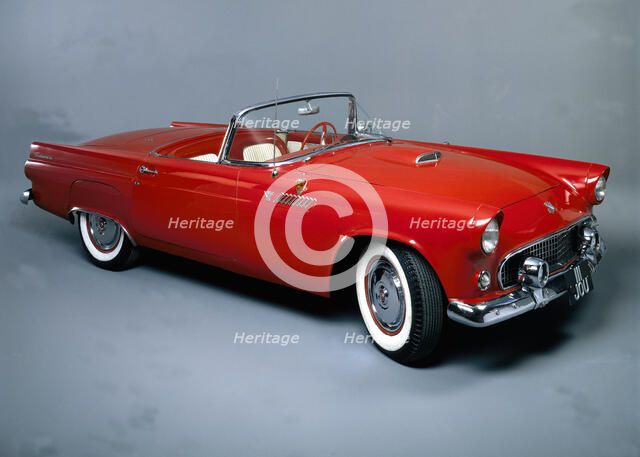 A 1955 Ford Thunderbird. Artist: Unknown
