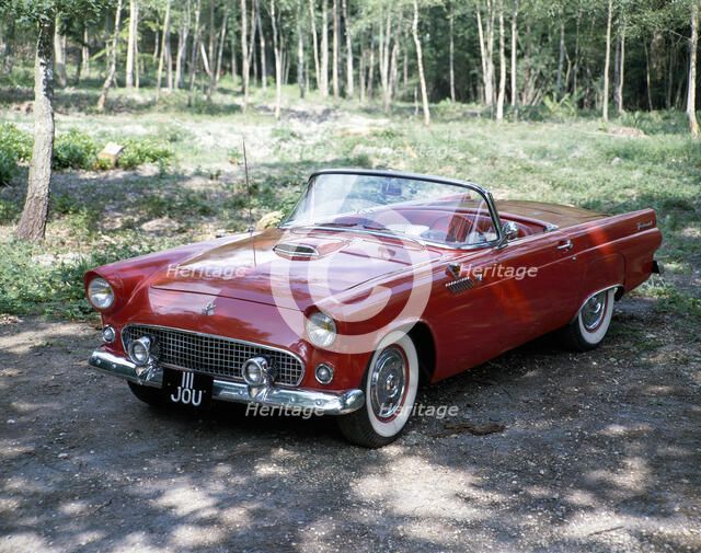 A 1955 Ford Thunderbird. Artist: Unknown
