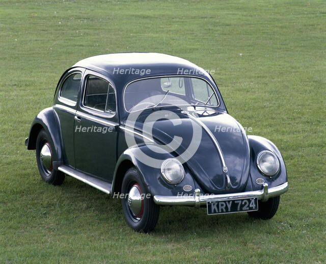 A 1953 Volkswagen Export Type 1 Beetle. Artist: Unknown