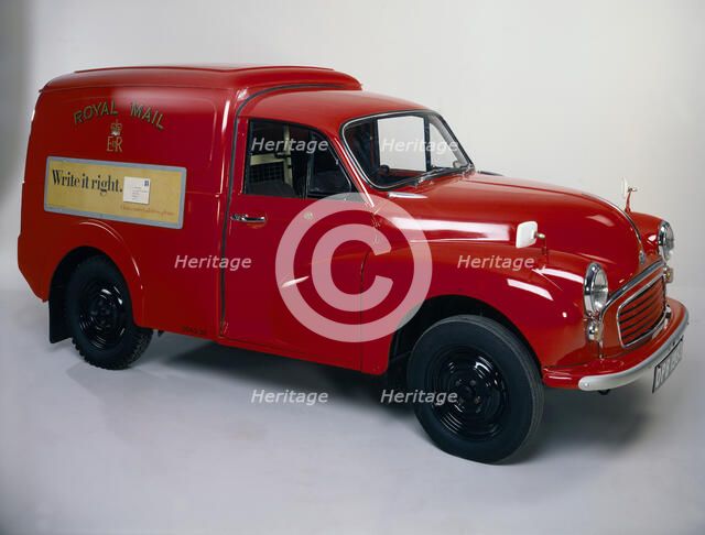 A 1970 Morris Minor 1000 Post Office van. Artist: Unknown
