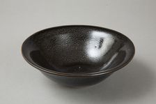 A 20th century copy of buff-bodied Cizhou-type bowl with oil spot glaze, 20th century