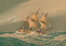 A 28-Gun Frigate, about 1794 c1890. Artist: William Frederick Mitchell