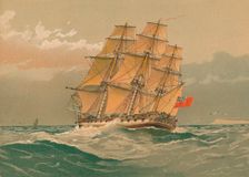 A 38-Gun Frigate, about 1770 late 19th-early 20th century. Creator: William Frederick Mitchell