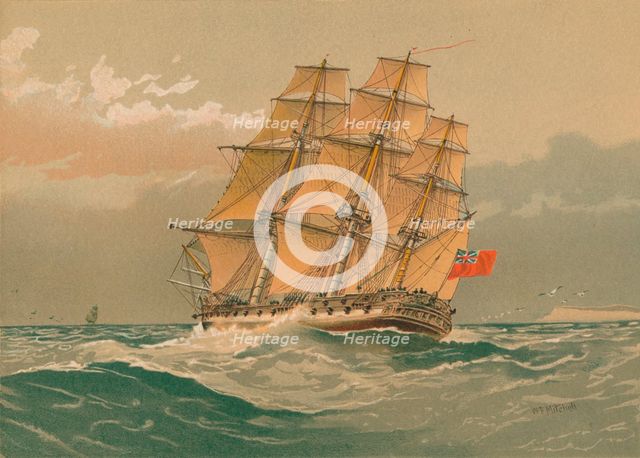 'A 38-Gun Frigate, about 1770', late 19th-early 20th century. Creator: William Frederick Mitchell.
