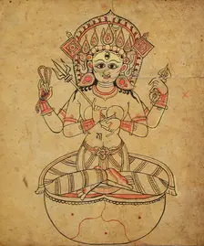 A Tantric Form of the Hindu Goddess Indrani (?), 17th century. Creator: Unknown