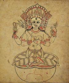 A Tantric Form of the Hindu Goddess Indrani (?), 17th century. Creator: Unknown