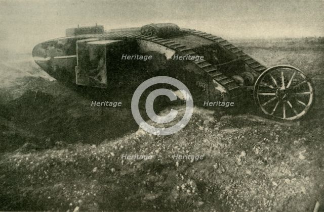 'A "Tank" in Action', First World War, 1914-1918, (c1920). Creator: Unknown.
