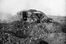 A tank in action on the Western Front, Somme, France, First World War, 1914-1918, (c1920)