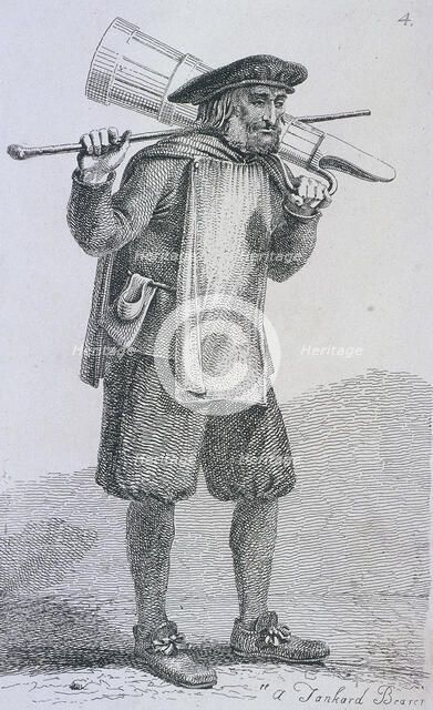 'A Tankard Bearer' c1680, Cries of London, (c1819?). Artist: John Thomas Smith