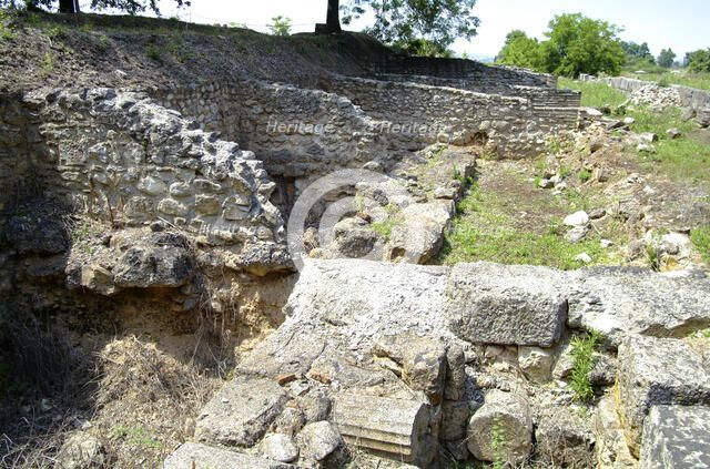 A taberna in Dion, Greece. Artist: Samuel Magal