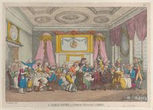 A Table D'Hote or French Ordinary in Paris, May 30, 1810., May 30, 1810. Creator: Thomas Rowlandson