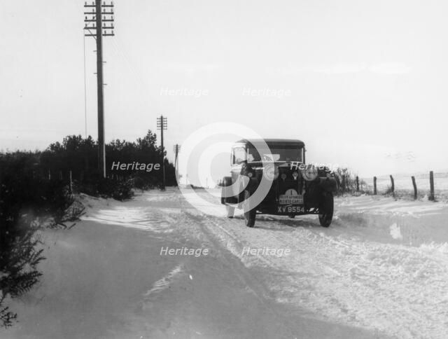 A Talbot in the Monte Carlo Rally, 1929. Artist: Unknown