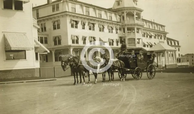 A Talley-Ho coach in front of the Wentworth Hotel, Portsmouth, N.H., 1905. Creator: Unknown.