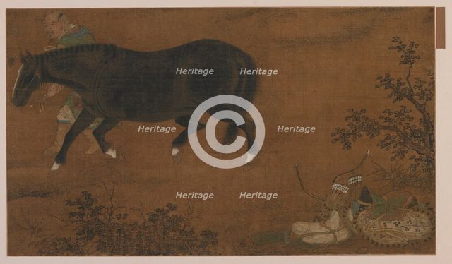 A Tartar, His Horse, and Equipment, Ming dynasty, 1368-1644. Creator: Unknown.