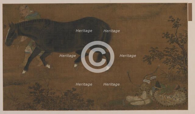A Tartar, His Horse, and Equipment, Ming dynasty, 1368-1644. Creator: Unknown.